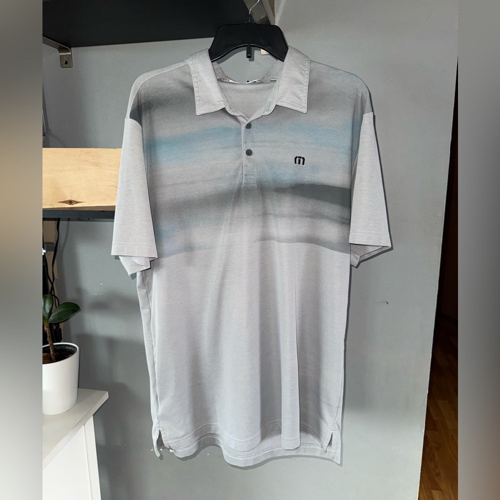 Travis Mathew Light Gray Polo Shirt